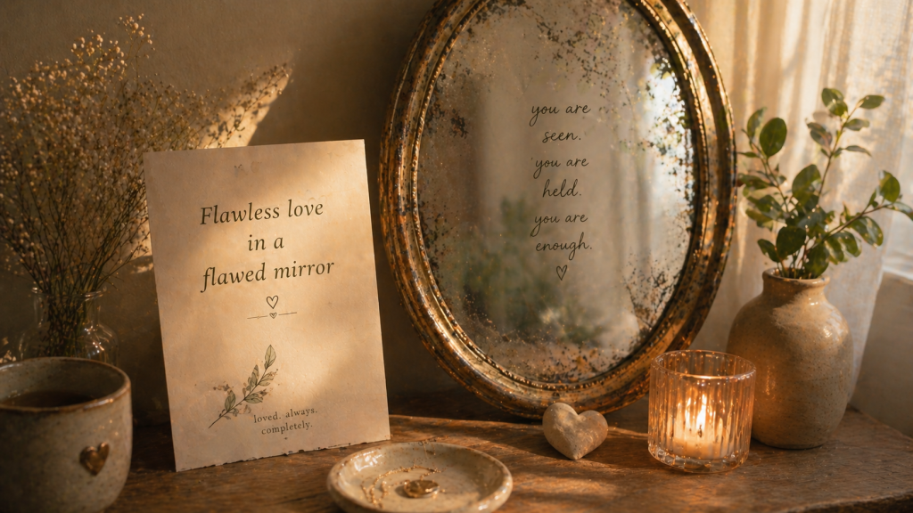 Flawless love in a flawed mirror